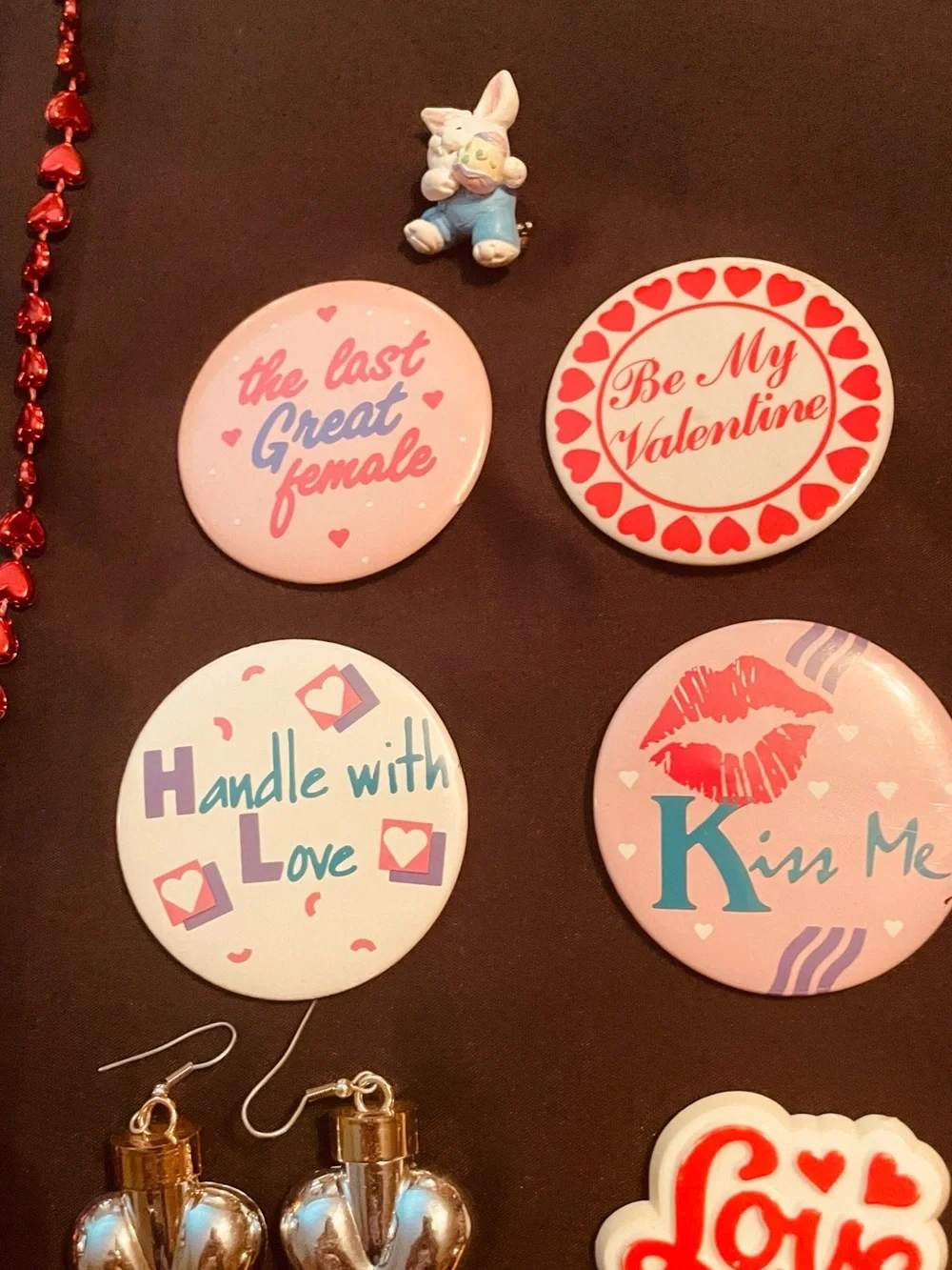 Red Heart Bead Necklace and Valentine, Halloween , and Easter assortment.